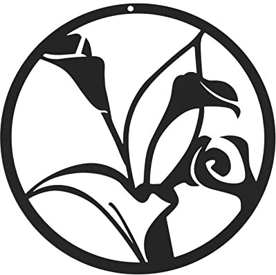 Alipis Wohnkultur Wandbehang Eisen Schmiedeeisen Lilie Blume Ornament Für Schlafzimmer Wohnzimmer