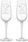 Colorfamily Set di 2 Calici Flute da Champagne Personalizzati con Incisione Bicchiere Terapeutico, Regalo Matrimonio Anniversario per Coppia