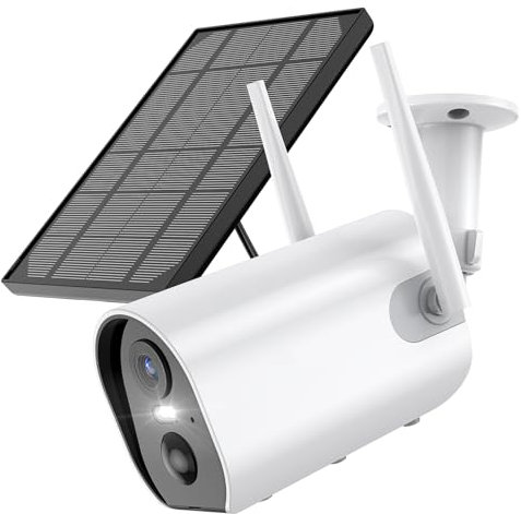 YESKAMOU Überwachungskamera Aussen Akku, WLAN Outdoor IP Kamera Überwachung mit PIR Bewegungsmelder Vollfarb-Nachtsicht, IP65 Wasserdicht, 2-Wege-Audio 2,4Ghz WiFi