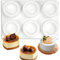 Stampi grandi in silicone per mousse e cioccolato, stampi rotondi per bicchierini da ghiaccio per bicchierini da liquore, biscotti, caramelle, dessert, budini, dessert