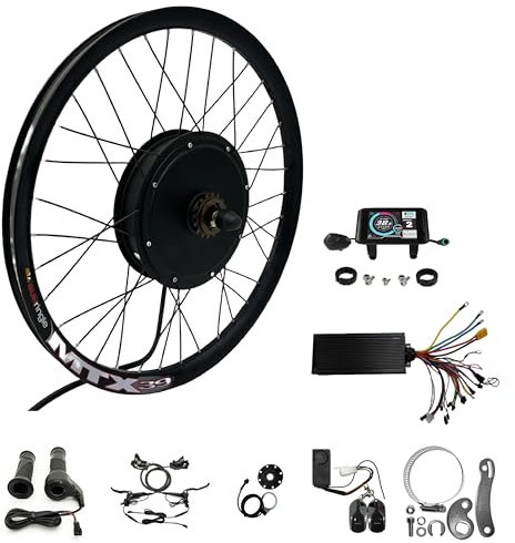 ebsenopower 72V 3000W 20 24 26 27,5 29 700C MTX39 Ebike Hinterrad-Motor-Umrüstsatz (27.5 Zoll Hinten)