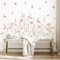 SHUCHING Einzigartige Abnehmbare Wandsticker, Rosa Wandaufkleber, Selbstklebende Vinyl Blume Wandtattoos, Blumen Wanddeko für Wohnzimmer Schlafzimmer