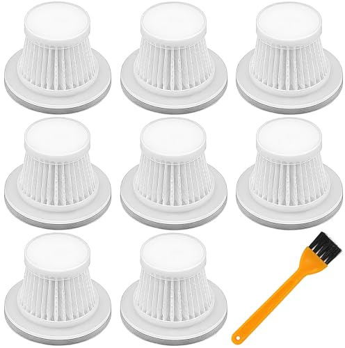 8 Stk Handstaubsauger Filter kompatibel mit PeroBuno/Saker/Molfanco/Antifnuo Auto Staubsauger, Ersatz-HEPA-Filter für Handstaubsauger, Wiederverwendbarer und Waschbarer