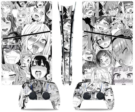 Peau De Console Pour PS5 Slim Skin Disc Edition & Pour Digital Console Et Contrôleur Vinyl Cover Skins Wraps Scratch Resistant Compatible 06012 Cadeau D'enveloppements De Skins(Disc Version)