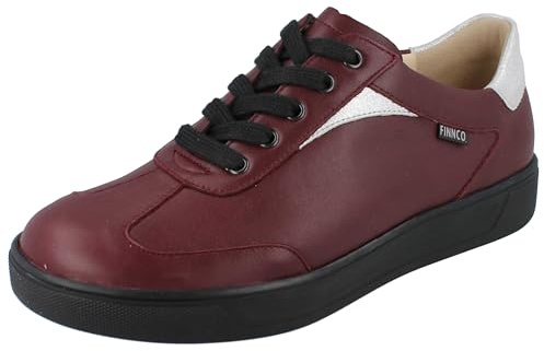 Finn Comfort FINNCO Interlagos Damen Halbschuhe bordorot Glattleder (EU Schuhgrößensystem, Erwachsene, Damen, Numerisch, Breit, 39 1/3)
