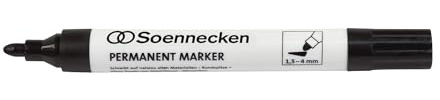 Soennecken Permanentmarker 3107 4mm Rundspitze schwarz