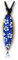 CHICNET® Holzkette Surferkette orange blau Blumen Kette Sono Holz Baumwolle Surfer Style Holzanhänger Unisex Schmuck