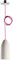 Buchenbusch urban design Deckenlampe Küche light edition 7,5 x 16 cm, Pendelleuchte 1 flammig mit Textilkabel Pink/Fuchsia