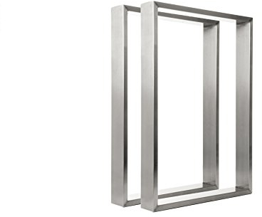 KTC Tec Tischgestell Edelstahl TR 80x20 500 Untergestell Kufen Tischuntergestell Tischkufe Design Tisch Esstisch, 2 STK
