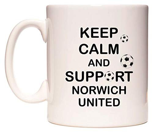 WeDoMugs Keep Calm and Support Norwich United - Ceramic 11oz Coffee Tea Gift Mug Cup