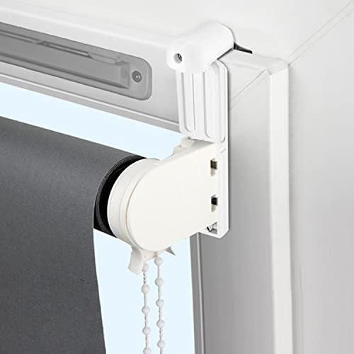MADECOSTORE Lot de 2 de Fixations sans percer à serrer pour Store sur fenêtre avec aération - Blanc