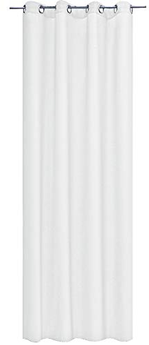JEMIDI Vorhang Blickdicht - Gardine mit Ösen Anbringung - Ösenschal Dekoschal 100% Polyester lang für Wohnzimmer Schlafzimmer - einfache Montage