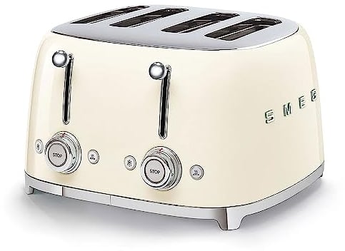 Smeg Cream Retro 4 Slice Toaster
