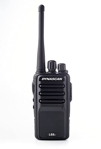 Dynascan - Walkie Talkie para Uso Libre, Dynascan L-88+ | PMR-446 | con 8 Canales | 500 mW | Batería de 1.600 mAh | en Color Negro
