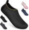 WateLves Chaussettes de Sport Aquatique de Nager de Surf de Yoga et de Plage d'eau Poids Léger Séchage Rapide Pieds Nus de Sport Aquatique Hommes Femmes,Jb.noir,34 /35 EU