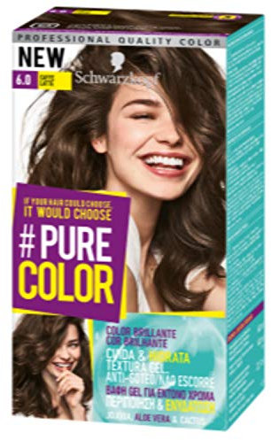 Pure Color - Tono 6.0 Caffe Latte - 2 uds - Coloración Permamente - Schwarzkopf