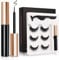 Magnetic Eyeliner Eyelashes Kit, Faux Cils Magnétique Naturel Magnétique Eyeliner Kit De Cils Magnétiques, Réutilisable 3D Faux Cils, Magnetic Eyeliner De Cils Magnétiques Pour Effet Naturel Et Elégan