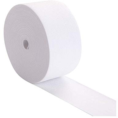 EXFEA Gummiband 5 Meter 15mm 25mm 40mm 50 mm Breit Weis (5M X 40MM)