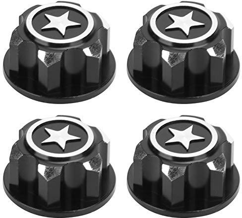 RC-Radnabenkappe, 4-teilige robuste Staubabdeckung aus Aluminiumlegierung für 1/10 RC Auto-Upgrade-Zubehör, RC-Auto-Upgrade-Zubehör für Rennfahrer, Drift-Freunde, tägliche Fahrten