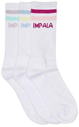 Impala Rollerskates Socken Modell Stripe Sock, 3er-Pack, Pastellfarben, Größe 40