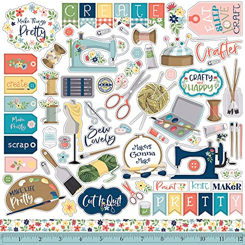 Craft & Create Cardstock Stickers 12X12-Elements -CR137014