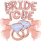 KatchOn, Roségoldene „Bride To Be“-Luftballons – 17er-Pack | Dekorationen für die zukünftige Braut | Brautballons für Bachelorette-Party-Dekorationen | Brautparty-Luftballons für roségoldene Brautpa