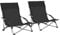 vidaXL 2X Strandstuhl Klappbar Gartenstuhl Campingstuhl Faltstuhl Stuhl Klappstuhl Anglerstuhl Regiestuhl Angelstuhl Outdoor Schwarz Stoff