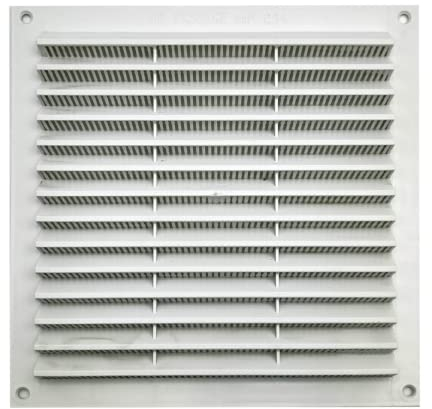TEKLiNe Griglia Ventilazione Aerazione Plastica 225x225mm Quadrata Areazione Protezione Insetti Sistema Aria Casa Colore Bianco, Griglia Aerazione 22,5x22,5cm