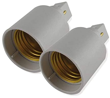 oniroview Kit 2 Pezzi Adattatore Portalampada Convertitore da G24 a E27 per Lampadine Led