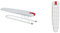 Rayen Maniche di Ferro | con Sistema Anti-Chiusura | Pannello Perforato e Pieghevole | Dimensioni: 52 x 11 cm, Metal, Bianco & 6324 Copriasse da Stiro per Maniche, Righe Azzurre