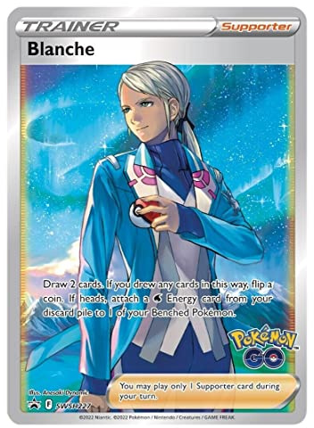 Blanche SWSH227 Full Art Pokemon GO Promokarte (SWSH Promo-Serie) + TitanCards® Toploader