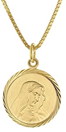 trendor Madonna Anhänger 333 Gold mit vergoldeter Silberkette 41408-40