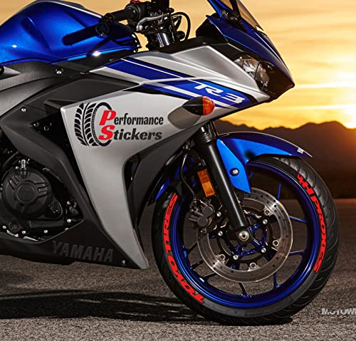 Motorrad Reifen Sticker permanente Reifen Beschriftung Motocross Reifenaufkleber Toyo Tires PROXES rot