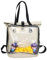 HOKMAH Fashion Ita Bag for Women Men, Clear Window Large Capacity Backpack Tote Daypack Bookbag Laptop Bags Japanese Backpack, White