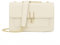 KL928 Umhängetasche Damen Kleine Handtasche PU Leder Crossbody bag damen Schultertasche mit Metall Schulterriemen (Off-white)