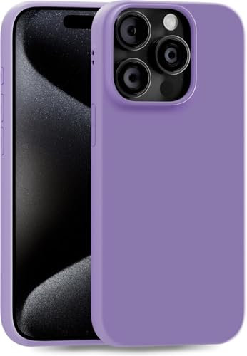 MyGadget Cover per iPhone 15 Pro - Custodia Protettiva in Silicone Morbido – Case TPU Flessibile - Ultra Protezione Antiurto & Antigraffio - Viola scuro