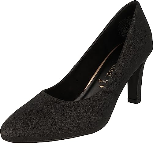 piece of mind. Damen Schuhe Bequeme High-Heel Pumps 224-142 Glitzer Schwarz (eu_Footwear_Size_System, Adult, Numeric, medium, Numeric_38)