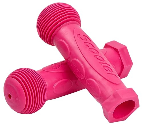 1 Paar Gummi Scooter Griffe Lenker,Lenkergriffe Fahrrad Kinder Rutschfester Weichem Gummi Lenkergriffe,22mm Kunststoff Kinderfahrrad Griffe für Roller,Dreirad,Kinder Laufrad,Kinderfahrrad (Rose Rot)