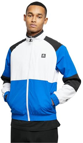 STARTER BLACK LABEL Herren Starter Color Block Retro Jacket White/cobaltblue/Black, XL