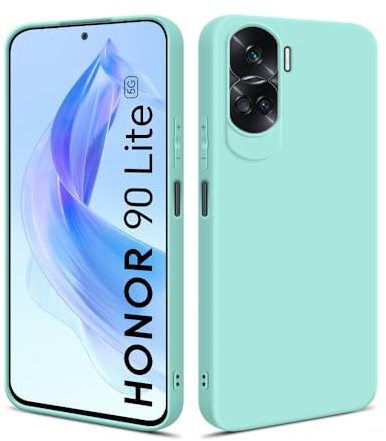 HSP Hülle für Honor 90 Lite, Silikon Handyhülle, Dünn Case, Slim, Türkis | Kameraschutz, matt, passgenaue Aussparungen, erhöhte Ränder, Handy Schutzhülle, Silikonhülle, Phone Cover, Silicone