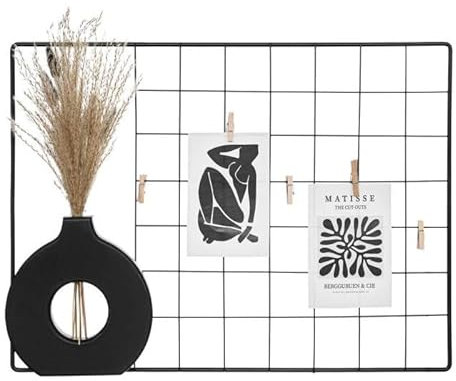 Atmosphera Créateur d'intérieur - Porte Photo Mural en Métal Aaron 55cm Noir