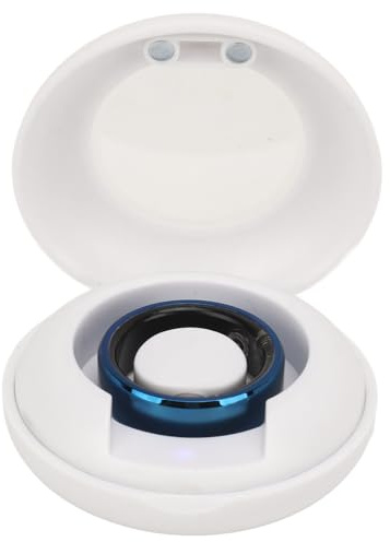 Zunate Smart Ring, Blauer IP68 Wasserdichter Smart Ring mit APP für Männer und Frauen, IP68 Wasserdichter Health Tracker Ring (Nr. 8)