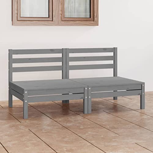 UTSRABFA Sofa Sitzbank Esszimmer Cord Sofa Küchensofa 2-Sitzer-Gartensofa Grau Kiefer Massivholz Geeignet für Schlafzimmer, Esszimmer, Wohnungen, Lofts