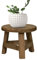 Small Round Wooden Stool | Small End Tables | Garden Plant Pot Display Stands | Solid Wood Plant Stool Decorative Stool Solid Flower Stand For Home, Office, Garden