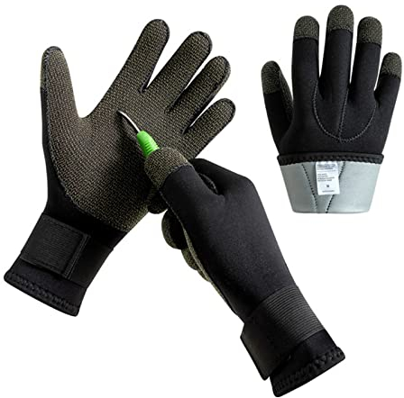 AXADD Tauchausrüstung, 3 Mm Neopren-Schwimmhandschuhe, Schnorchel- Und Tauchausrüstung, Warm Halten, Kratzfest, Speerfischen, Tauchen, Kajakfahren, Surfen, Jagdhandschuhe (Color : Noir, Size : Small)