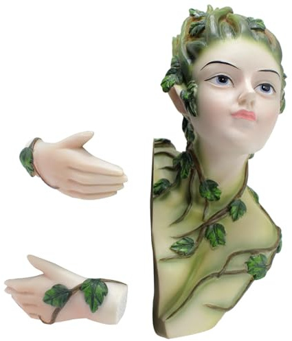 Hperu Fairy Tree Gesichter Dekor Outdoor Fairy Tree Hugger, wetterfeste Feenstatuen im Freien, lustige Harzgarten Fairy Statue Tree Hugger Außen Skulpturen Baum Dekorationen