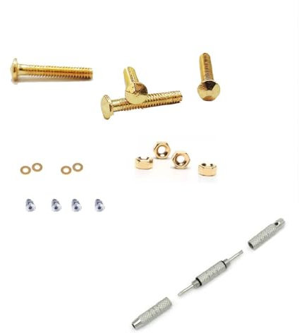 Rimless Glasses Diamond Head Gold Screw Screw Washer Screw Nut Screw Cap Screwdriver Glasses Accessories