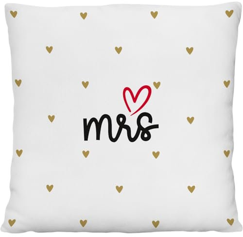 Plüschkissen Motiv Hochzeit Mr. & Mrs.: Wendekissen