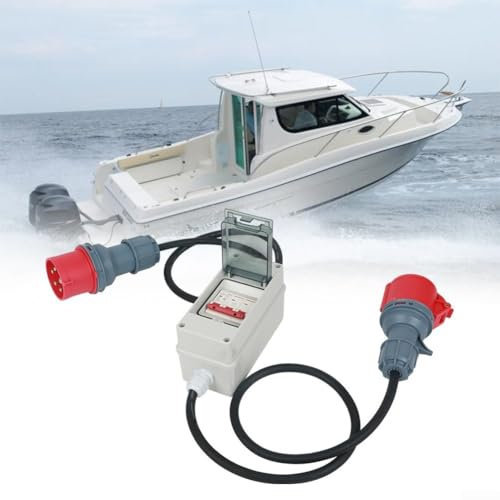 Adaptador CEE, adaptador de alta corriente de 32 A a 16 A con disyuntor integrado de 16 A para talleres, camping y más