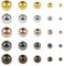 TOAOB 1080 pcs Smooth Round Spacer Beads 2 to 6 mm Metal Loose Spacer Beads for Bracelets Necklace Earring and DIY Jewellery Making Silver Gold Bronze Black Rose Gold